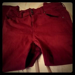 ONE DAY 50% OFF SALE! Red Stretch Hot Topic Denim